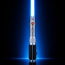 Spada laser Chosen Legacy con lama blu ed elsa argentata incisa